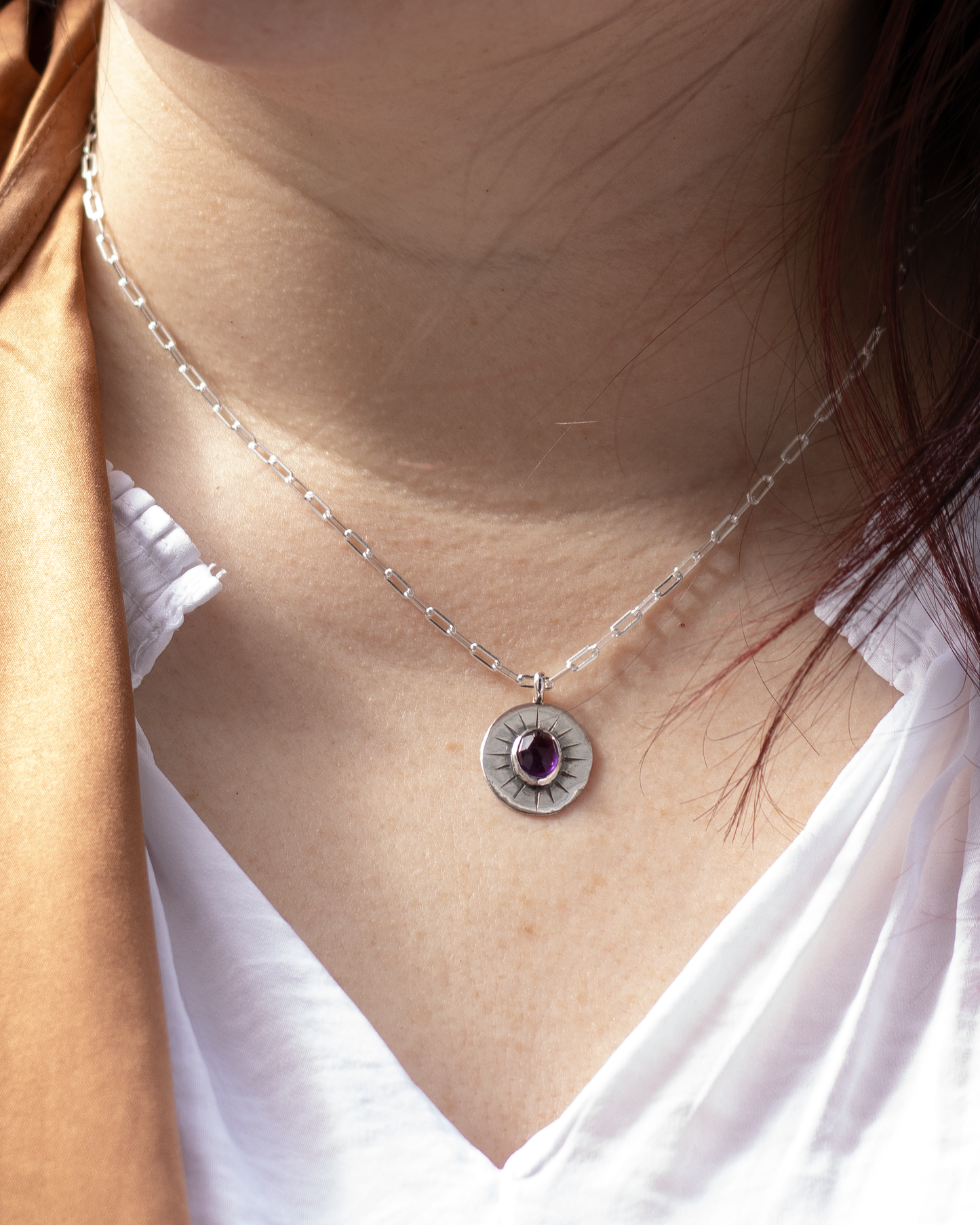 Amethyst Sunburst Necklace