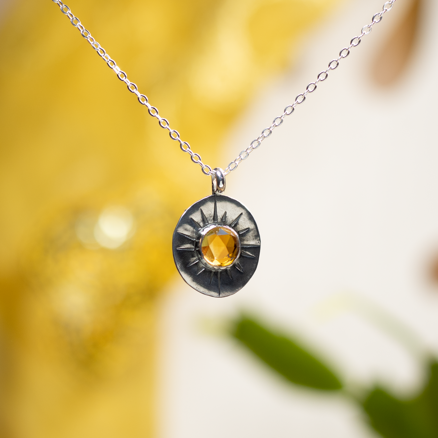 Citrine Sunburst Necklace