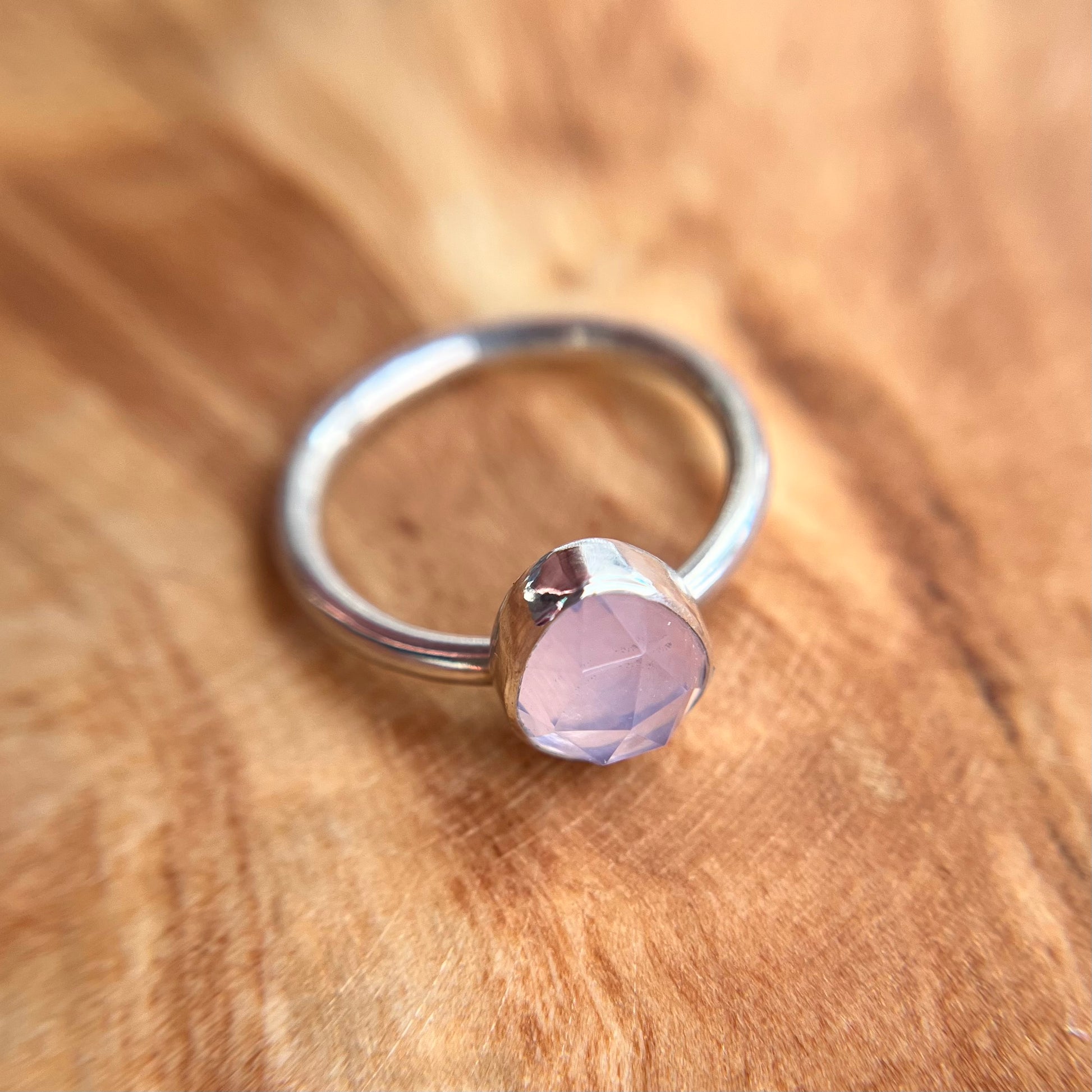 Lavender quartz ring